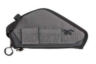 Browning Range Pro 9" Pistol Rug Charcoal has a d-ring to attach a lock